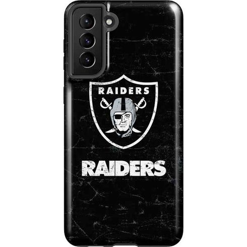 NFL Las Vegas Raiders Distressed Galaxy S21 FE Pro Case
