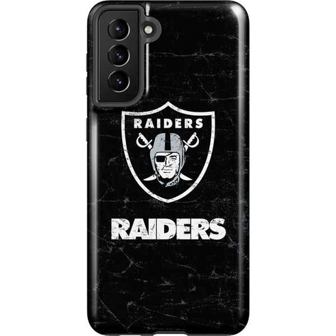 NFL Las Vegas Raiders Distressed Galaxy S21 Plus 5G Pro Case