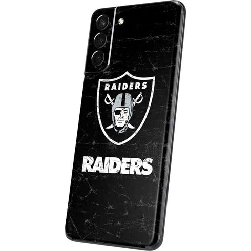 NFL Las Vegas Raiders Distressed Galaxy S21 Plus 5G Skin