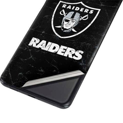 NFL Las Vegas Raiders Distressed Galaxy S21 Ultra 5G Skin