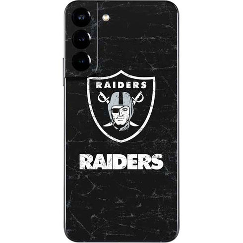 NFL Las Vegas Raiders Distressed Galaxy S22 Plus Skin