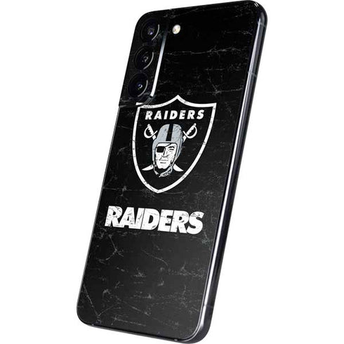 NFL Las Vegas Raiders Distressed Galaxy S22 Plus Skin