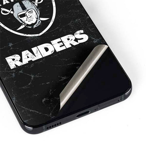 NFL Las Vegas Raiders Distressed Galaxy S22 Plus Skin