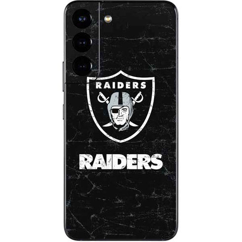 NFL Las Vegas Raiders Distressed Galaxy S22 Skin