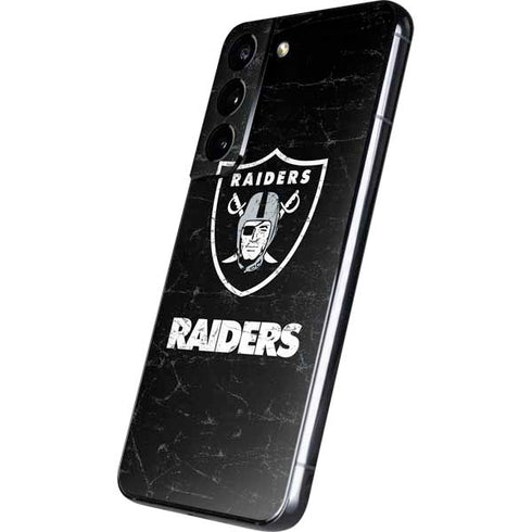 NFL Las Vegas Raiders Distressed Galaxy S22 Skin