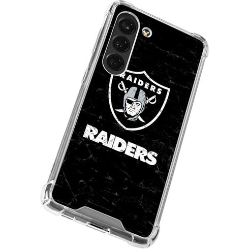 NFL Las Vegas Raiders Distressed Galaxy S23 Clear Case