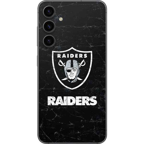NFL Las Vegas Raiders Distressed Galaxy S23 FE Skin