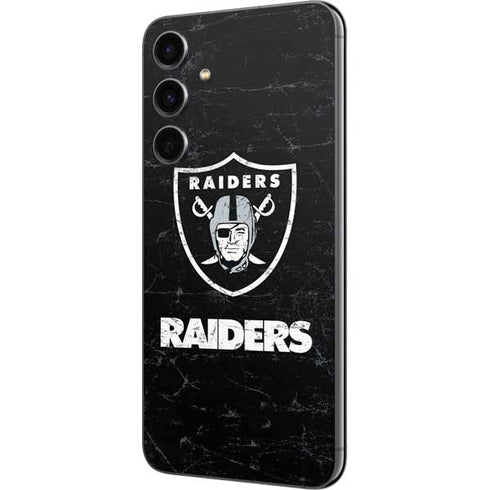 NFL Las Vegas Raiders Distressed Galaxy S23 FE Skin