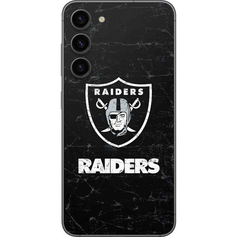 NFL Las Vegas Raiders Distressed Galaxy S23 Plus Skin