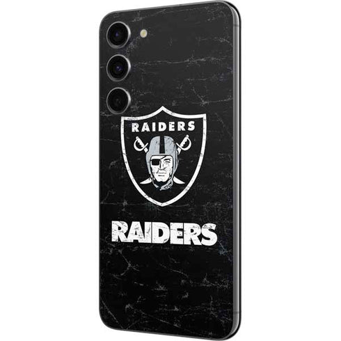 NFL Las Vegas Raiders Distressed Galaxy S23 Plus Skin