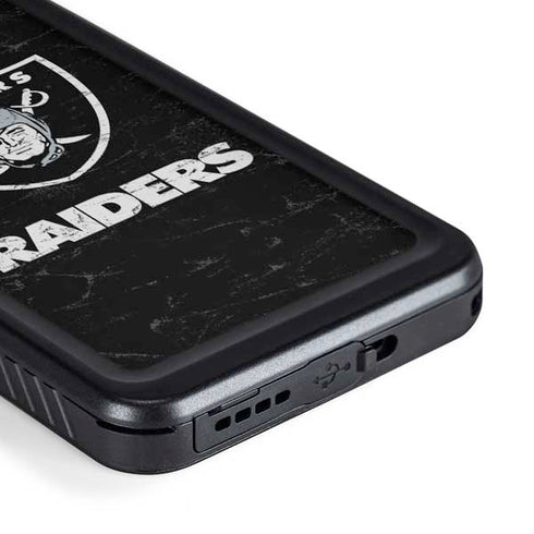 NFL Las Vegas Raiders Distressed Galaxy S23 Plus Waterproof Case