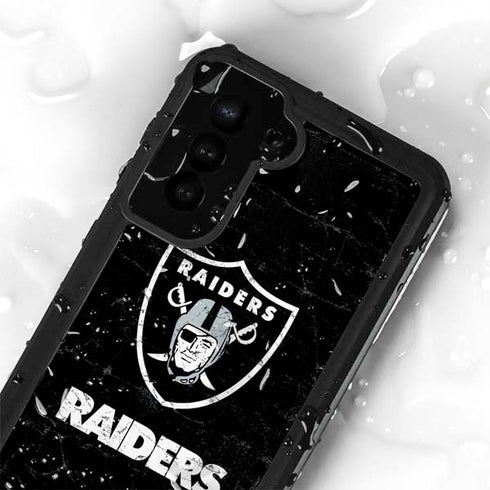 NFL Las Vegas Raiders Distressed Galaxy S23 Plus Waterproof Case