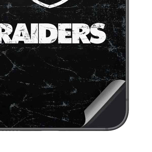 NFL Las Vegas Raiders Distressed Galaxy S23 Skin
