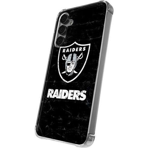 NFL Las Vegas Raiders Distressed Galaxy S24 Plus Clear Case