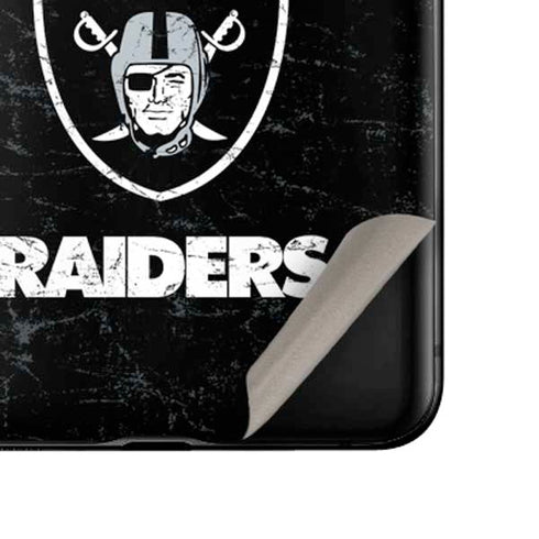 NFL Las Vegas Raiders Distressed Galaxy Z Flip Skin