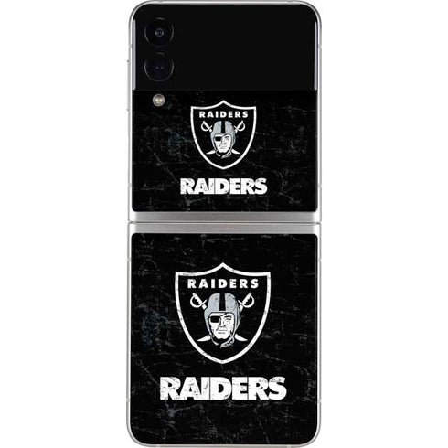 NFL Las Vegas Raiders Distressed Galaxy Z Flip4 5G Skin