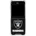 NFL Las Vegas Raiders Distressed Galaxy Z Flip5 5G Clear Case