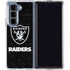NFL Las Vegas Raiders Distressed Galaxy Z Fold5 5G Clear Case