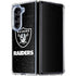 NFL Las Vegas Raiders Distressed Galaxy Z Fold5 5G Clear Case
