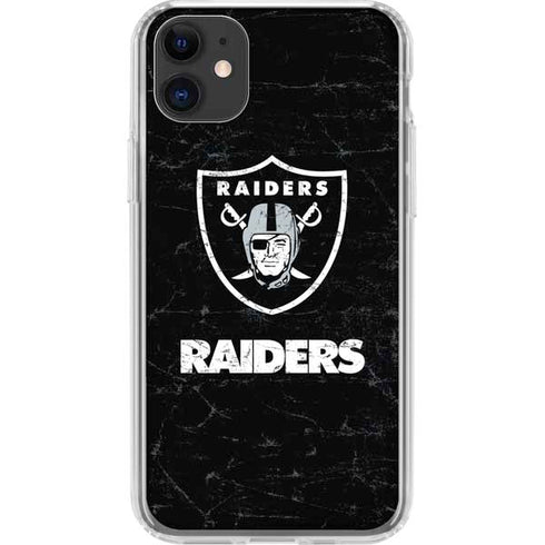 NFL Las Vegas Raiders Distressed iPhone 11 Clear Case