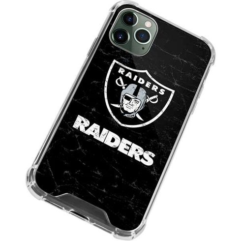 NFL Las Vegas Raiders Distressed iPhone 11 Pro Max Clear Case