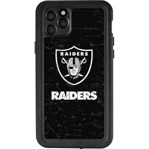 NFL Las Vegas Raiders Distressed iPhone 11 Pro Max Waterproof Case