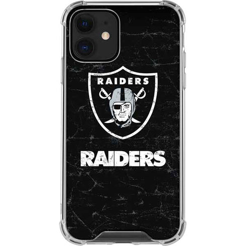 NFL Las Vegas Raiders Distressed iPhone 12 Mini Clear Case