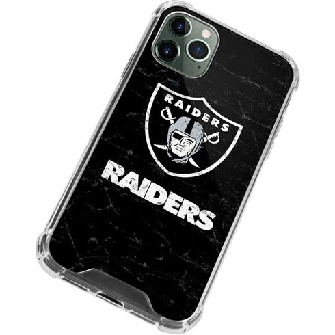 NFL Las Vegas Raiders Distressed iPhone 12 Pro Clear Case