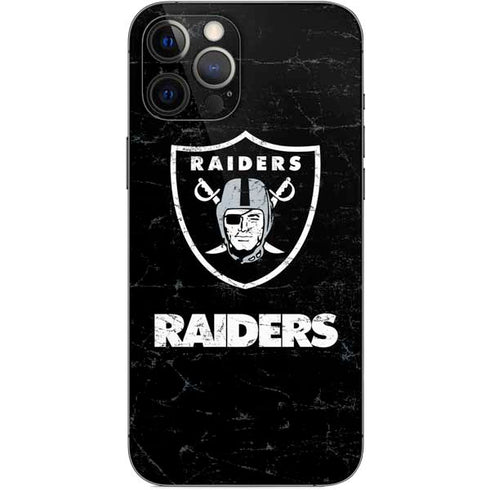 NFL Las Vegas Raiders Distressed iPhone 12 Pro Max Skin
