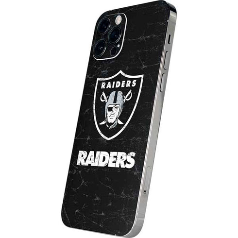 NFL Las Vegas Raiders Distressed iPhone 12 Pro Max Skin