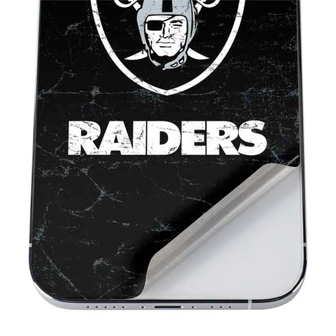 NFL Las Vegas Raiders Distressed iPhone 12 Pro Max Skin