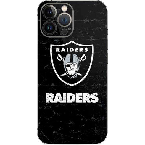 NFL Las Vegas Raiders Distressed iPhone 13 Pro Max Skin
