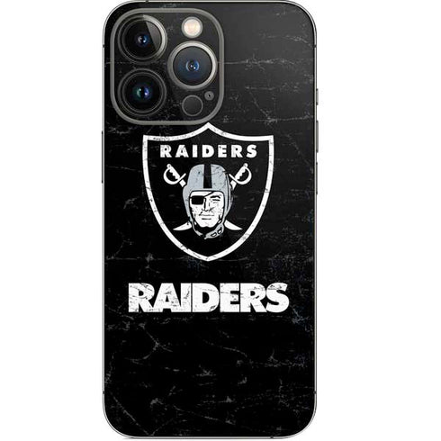 NFL Las Vegas Raiders Distressed iPhone 13 Pro Skin