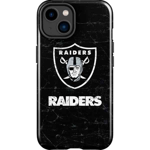 NFL Las Vegas Raiders Distressed iPhone 14 Plus Impact Case