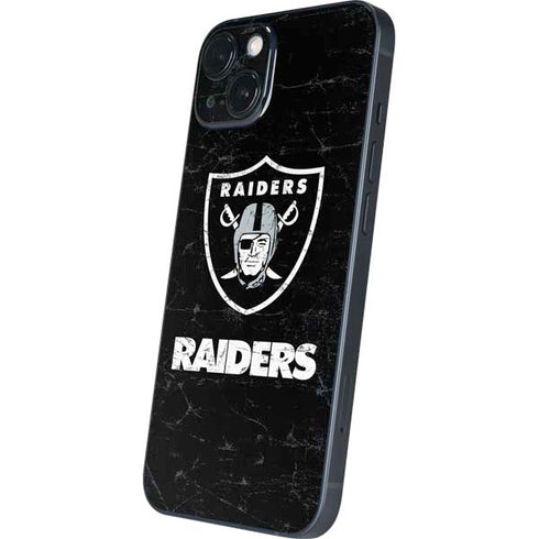 NFL Las Vegas Raiders Distressed iPhone 14 Plus Skin