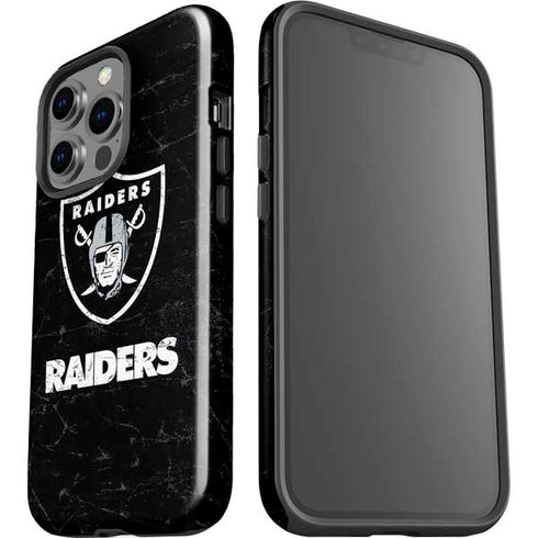 NFL Las Vegas Raiders Distressed iPhone 14 Pro Impact Case