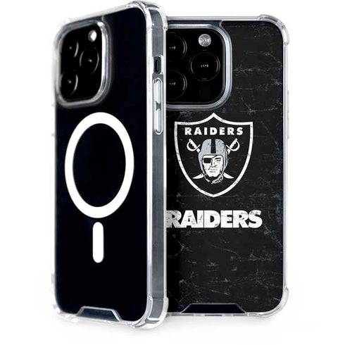 NFL Las Vegas Raiders Distressed iPhone 14 Pro MagSafe Case