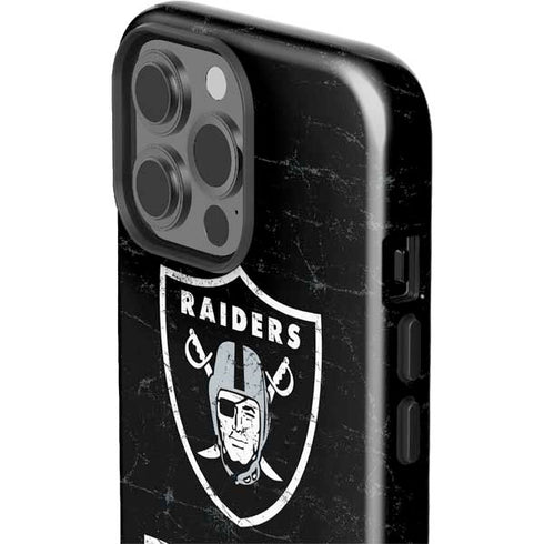 NFL Las Vegas Raiders Distressed iPhone 15 Pro Max Impact Case