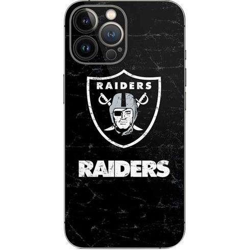 NFL Las Vegas Raiders Distressed iPhone 14 Pro Max Skin