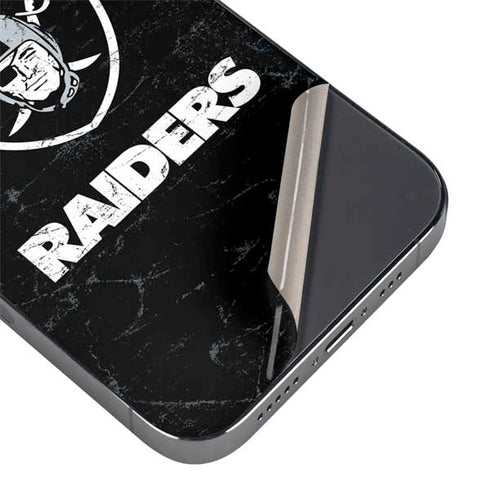 NFL Las Vegas Raiders Distressed iPhone 14 Pro Max Skin