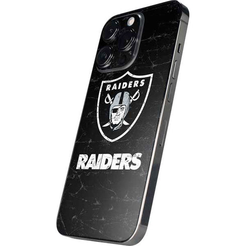 NFL Las Vegas Raiders Distressed iPhone 14 Pro Skin