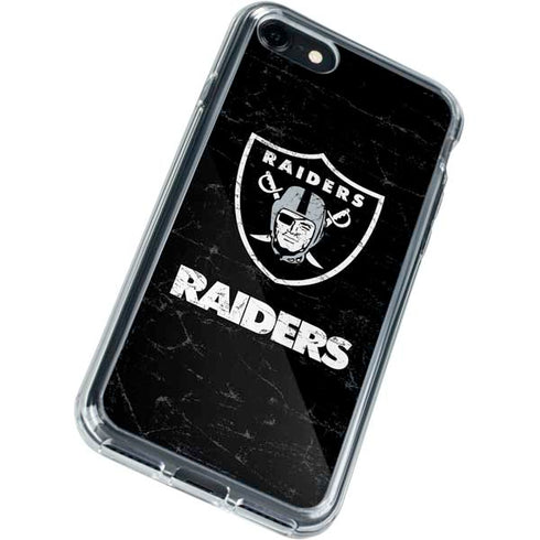 NFL Las Vegas Raiders Distressed iPhone SE (2nd & 3rd Gen) Clear Case