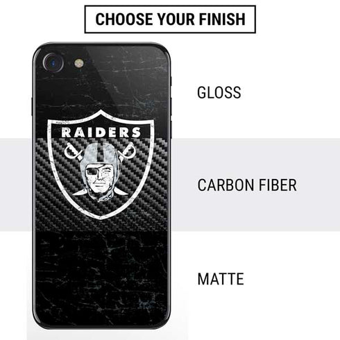 NFL Las Vegas Raiders Distressed iPhone SE (2nd & 3rd Gen) Skin
