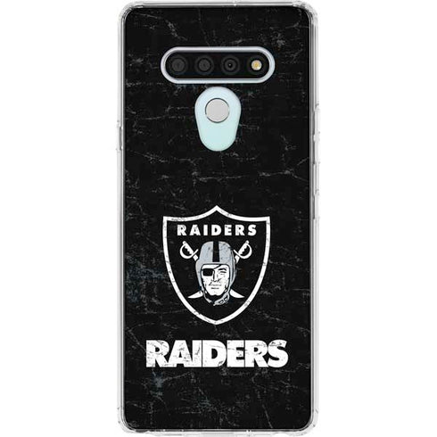 NFL Las Vegas Raiders Distressed LG Stylo 6 Clear Case