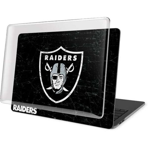 NFL Las Vegas Raiders Distressed MacBook Pro 15in (2016-19) Case plus Skin