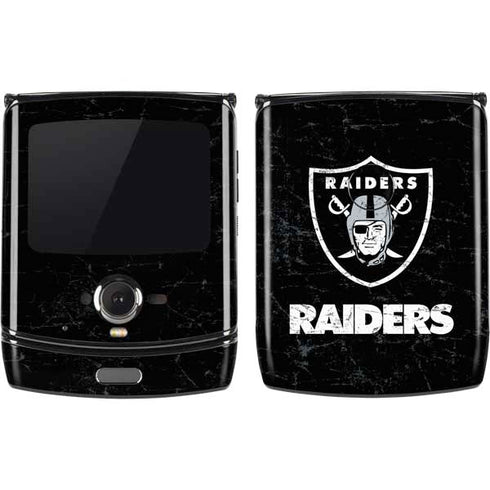 NFL Las Vegas Raiders Distressed Motorola RAZR Skin