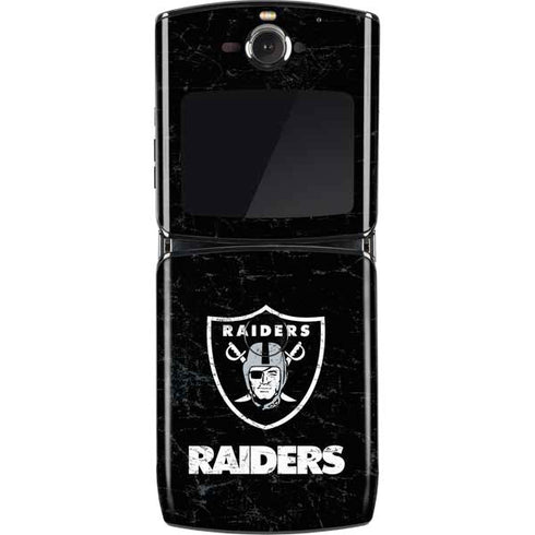 NFL Las Vegas Raiders Distressed Motorola RAZR Skin