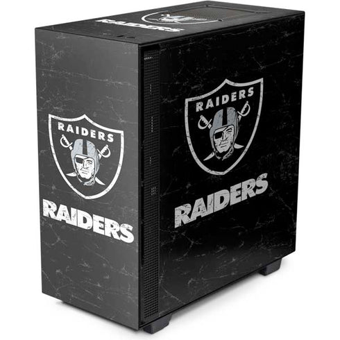 NFL Las Vegas Raiders Distressed NZXT H510 Compact ATX Mid-Tower Case Skin