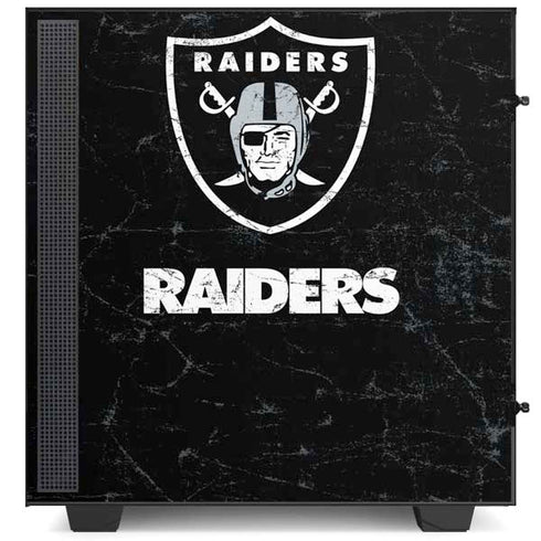 NFL Las Vegas Raiders Distressed NZXT H510 Compact ATX Mid-Tower Case Skin