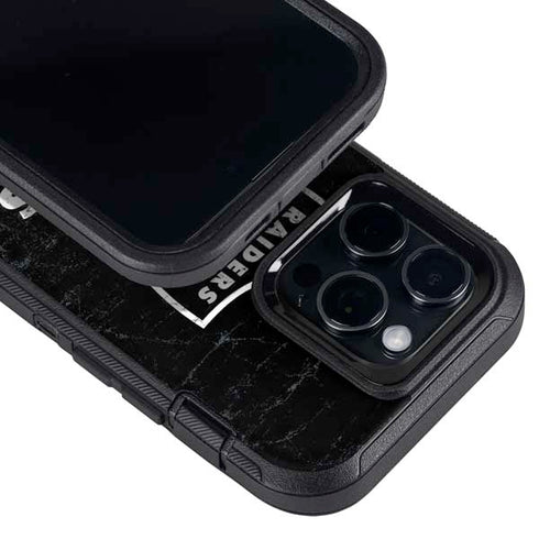 NFL Las Vegas Raiders Distressed Otterbox Defender iPhone Skin